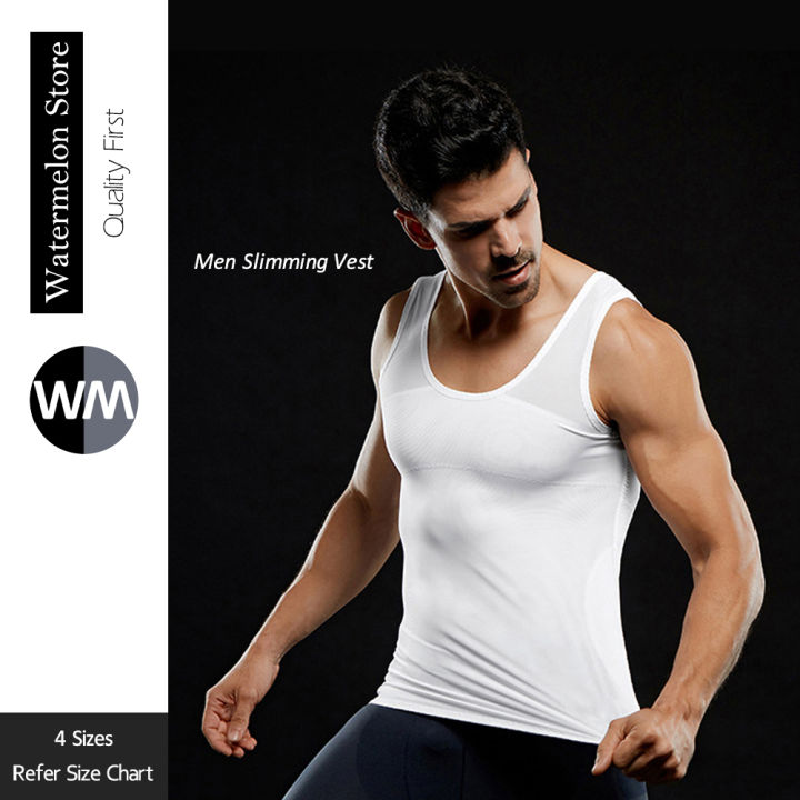 WATERMELON Men Slimming Vest Lost Weight Shirt, Corset Body Shaper Gym  Clothing, Undershirt Tight Vest, Abs Abdomen Shapewear Tummy Waist Lost  Weight, Sleeve Compression Shaper Model NY028