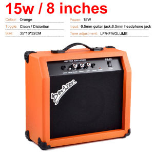 Minsine Electric Guitar Amplifier 15/30 Watt Electric Guitar Amp with Distortion Effects and Speakers Acoustic amplifier