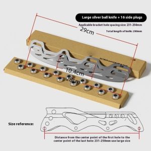 BLACKON 253/290MM Ice Skating Blade Stainless Steel Interchangeable Figure Skate Blade Easy Installation Thick Skate Shoes Blade Replacement
