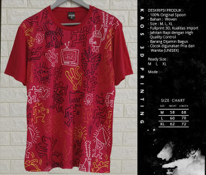 Kaos Pria/Wanita|Kaos Distro Full Printing 3D Motif -Abstract Drawing