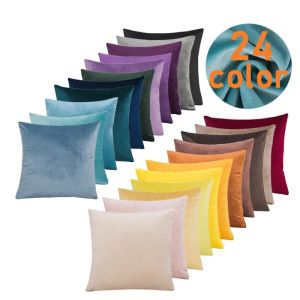 Set of 2 Velvet Pillow Cover Solid Color Microfiber Cushion Cover for Sofa Home Decor 30*50/40*40/45*45/50*50/55*55/60*60cm2026