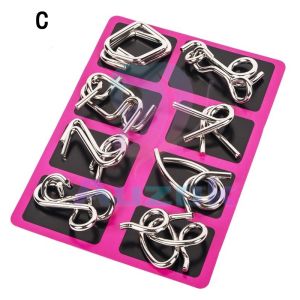 AUK Metal Puzzle Toy Game For Kids Buckle Puzzle Games Toys