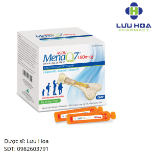 Thực phẩm phát triển chiều cao và bủ sung can xi cho mọi lứa tuổi MIDU Mena Q7180mcg- hộp 30 ống