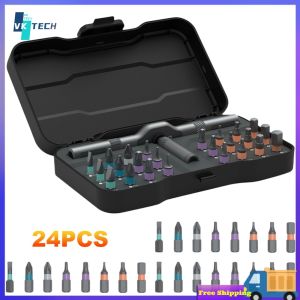 [ VKTECH ] Multi-Purpose 24 In 1 Ratchet Wrench Screwdriver W/ Detachable Ratchet Handle for DIY Electronics Watch & Home Repair