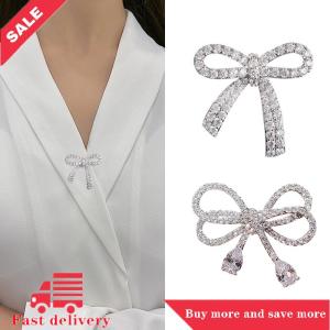 [COD]Flash Delivery Elegant Bowknot Rhinestone Brooch Buckle Pin For Women Girls Bow Buckle Pin Cardigan Clip Jewelry Brooch Accessories