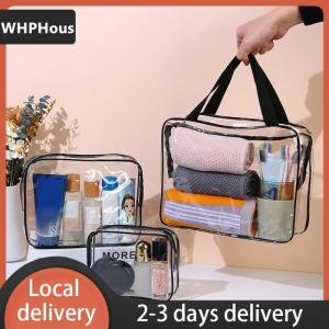 [COD] WHPHous Ship within 24 hours Transparent Cosmetic Bag PVC Women Zipper Clear Makeup Bags Beauty Case Travel Make Up Organizer Storage Bath Toiletry Wash Bag