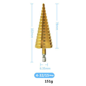 【COD】Drill Bit HSS Titanium Coated Hex Shank Step Drill bit set cone hole cutter ，Bits Taper metric