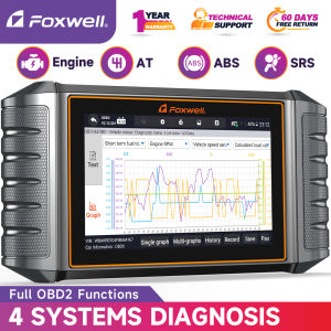 Foxwell nt706 เครื่องสแกนเนอร์ OBD2ตรวจสอบเครื่องยนต์ ABS SRS รองรับเครื่องอ่านรหัส VIN อัตโนมัติและอายุการใช้งาน WiFi อัปเดตฟรี PK FX2000 / CRP123