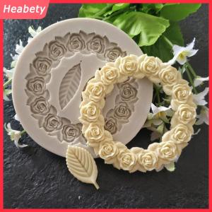 Heabety 1 cái Khuôn Silicone lá hoa hồng khuôn bánh sô cô la Tự làm khuôn nướng bánh đường