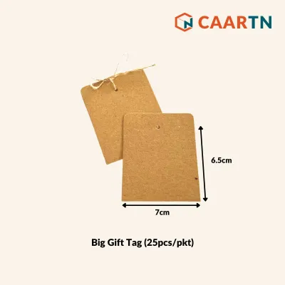 25pcs 275GSM Kraft Paper Gift Tags | Hang Tags for Birthday Parties Wedding Festive Occasions Present