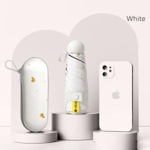 Mini Capsule Five Fold Umbrella Portable Pocket Folding Sun Protection UV Protection Pocket Umbrella
