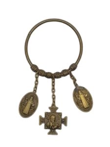 St. BENEDICT MIRACULOUS MEDAL DOOR CHIMES ANTIQUE FOR PROTECTION AGAINST EVIL. Free Pouches
