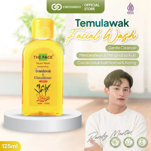 THE FACE Temulawak Facial Wash 125 ml - BPOM ORI Sabun Pembersih Wajah & Jerawat Oil Control Face Wash Skincare Herbal Mencerahkan Wajah Membersihkan Pori Tidak Bikin Kering Cleanser untuk Kulit Berminyak & Kusam