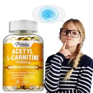 Pslalae Acetyl L-Carnitine Natural Energy Production Sports Nutrition Supports Memory and Attention - 30/60 /120 Vegetarian Capsules