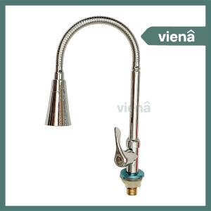 [ VIENA ] Kran Angsa Fleksibel Kran Cuci Piring Keran Sink Kran Dapur Meja Anti Karat Engkol 128-H3 Dan Kemudi 128-X3 Terompet