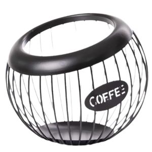 SKYJS Large Capacity Espresso Capsule Holder Waterproof Iron Coffee Pod Container Durable Easy To Clean K Cup Holder Counter