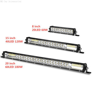 Super Slim 15 20" Off-Road driving light Spotlight Flood Light fog light LED Work Light For SUV ATV Truck Boat 12V 24V