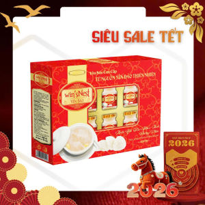 ( Hộp quà Tết) Yến sào winsNest Đường phèn (6 lọ x 70 ml / Hộp)