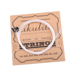 4PCS White Nylon Ukulele Strings Nylon Guitar Replacement Parts for Ukulele