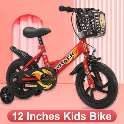 【Free Gift】12 Inch Toddler Tricycle Kids Bicycle Training Bike for Children Safe & Durable Kids Bike with Adjustable Design Premium Free Gift for Kids Outdoor Fun