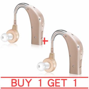 2PCS USB Rechargeable Hearing Aid Behind Ear Hearing Aids Intelligent Amplifier Audiphone For Hearing Loss Patient Elderly