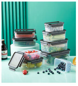 JX Microwave Safe Airtight PP Plastic Storage Box Kitchen Food Container(550ml/1050ml/1100ml3/1800ml/3000ml)