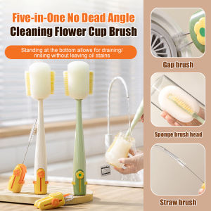 Cup Brush Five-in-one Storage High Efficiency Abrasion Resistance Double Cleaning Family Washable Stains