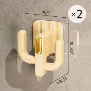 Vision 2Pcs Wall Mounted Slippers Rack House Slippers Hanger Shower-shoe Holders Shoe Organizer Display Hook Shoe Drying Rack No-punch Shoes Rack Self-adhesive Slippers Hooks