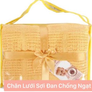 Chăn cho bé sơ sinh lưới xuất Nga sợi đan cotton thoáng khí [Chống ngạt] cho bé từ 0-36 tháng tuổi