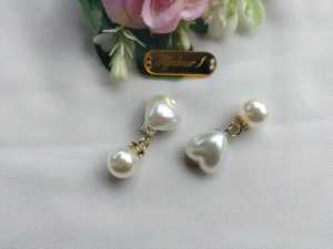 Hijabnur1 - Sepasang Anting Klip Hijab Bunga - Anting Jepit Handmade