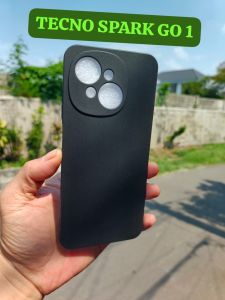 Case Tecno Spark Go 1 Silikon Hitam Black Premium Ring Magsave Soft Casing Handphone