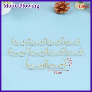 Moito 5/10Pcs Fashion Round Frame Lensless Retro Cool Doll Glasses For 9/25/30cm Doll