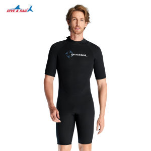 ดำน้ำ & แล่นเรือเว็ตสูทให้ความอบอุ่นผู้ชายและผู้หญิง1.5มม. แขนสั้นชุดเซิร์ฟชิ้นเดียวสำหรับผู้หญิงลอยน้ำสำหรับผู้หญิงชุดว่ายน้ำฤดูหนาว