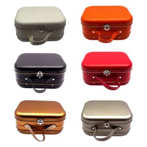 Heavy Duty Tin Storage Box Featuring Carrying Handle And Safety Lock Retro Storage Box For Secure Possessions