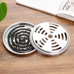 [HÀNG CÓ SẴN] Hộp đựng nhang muỗi bằng thép không gỉ khay đựng nhang muỗi có nắp đậy an toàn-ESTLA