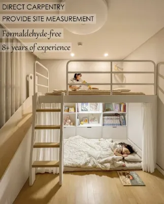 【SG Local Contractor】【Custom Furniture】Bedroom Design & Renovation /Bay Window /storage bed/Headboard/ Loft Bed/ Wardrobe/Dressing Table/ Studya Table / Carpentry works