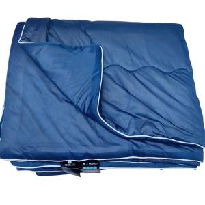 ผ้าห่มใหมน้ำแข็ง สีพื้นขนาด 7 ฟุต190 * 220(ผ้านุ่มลื่น)ผ้าห่มมีกระเป๋า