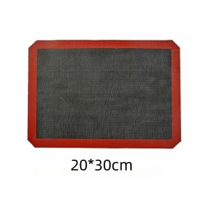 Alas Baking Cake Oven Microwave Anti Lengket Mat Oven Masak Tray Mat Alas Silikon Silicone Mat Merah Macaron