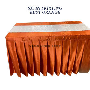 Rectangular Table Skirting | Soft Satin Fabric Long Time Use Table Skirting