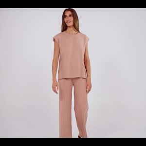 2026 Hot Sale [ Shipped from China ] European and American ladies  2  Casual Knit Wide-Leg Pants Set Beach Vacation Outfit B3