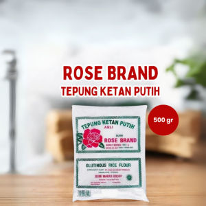 ( 1 PCS ) TKH PRIMS FOOD Tepung BERAS KETAN HITAM 500GR / ROSE BRAND TEPUNG KETAN PUTIH 500 G