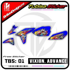 Sticker Striping Vixion Advance - Stiker Striping Variasi Moto Vixion Advance. TBS.01