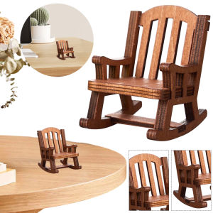 【New Arrival】 Miniature Frog Resin Statue Cute Cartoon Frog Rocking Chair Home Decor Collectible Ornament