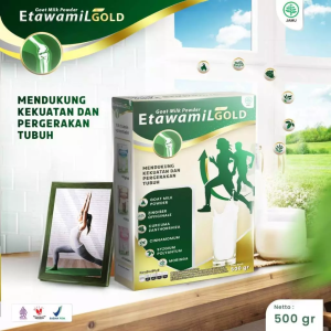 GOLD Susu Kambing Etawa Bubuk - Sendi Tulang Halal BPOM 500gram - ETAWAMIL