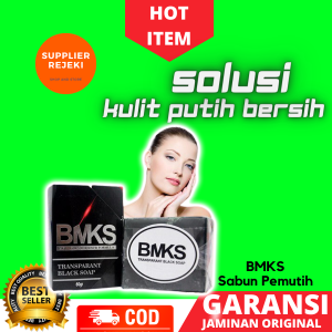 Sabun BMKS WHITENING BLACK SOAP PEMUTIH BRIGHTENING PERAWATAN KECANTIKAN - ASLI ORIGINAL BPOM BMKS BLACK SOAP WHITENING 60GR ORIGINAL BPOM - SABUN BATANG BMKS