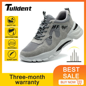 Tulldent Work Safety Shoes Men Lightweight Breathable Soft Comfortable Steel Toe Work Shoes Anti-smashing Puncture Proof Construction Sneaker Outdoor Steel Toe Cap Shoes Work Boots Anti-smash Anti-puncture Quality Super Lightweight Boots Labor Protection