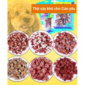 HCM* Hạt thịt tươi sấy khô nguyên chất Kuramo (100gr) - Bánh thưởng cho chó