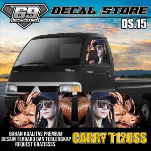 STIKER KACA CARRY T120SS STIKER ONE WAY CARRY T120SS DESAIN TERBARU SIMPEL KEREN 69 DECAL STORE KODE Ds.15