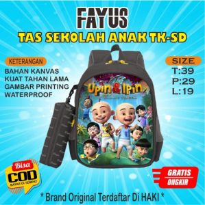 tas UPIN IPIN viral terbaru anak sekolah laki laki usia TK SD model ransel