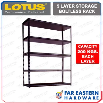 LOTUS 5 Layer Storage Boltless Rack Metal Shelf LTH330-5SRX LTVAR